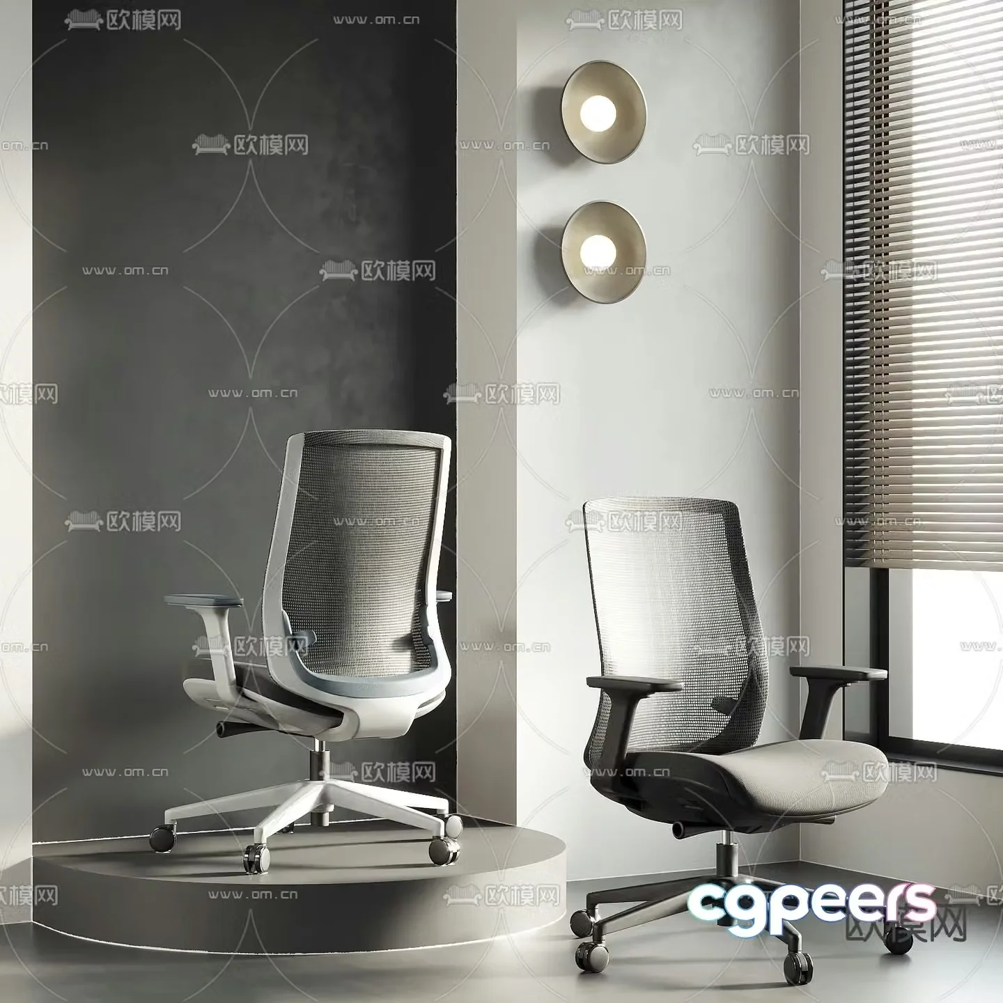 Office chair staff chair 3d model