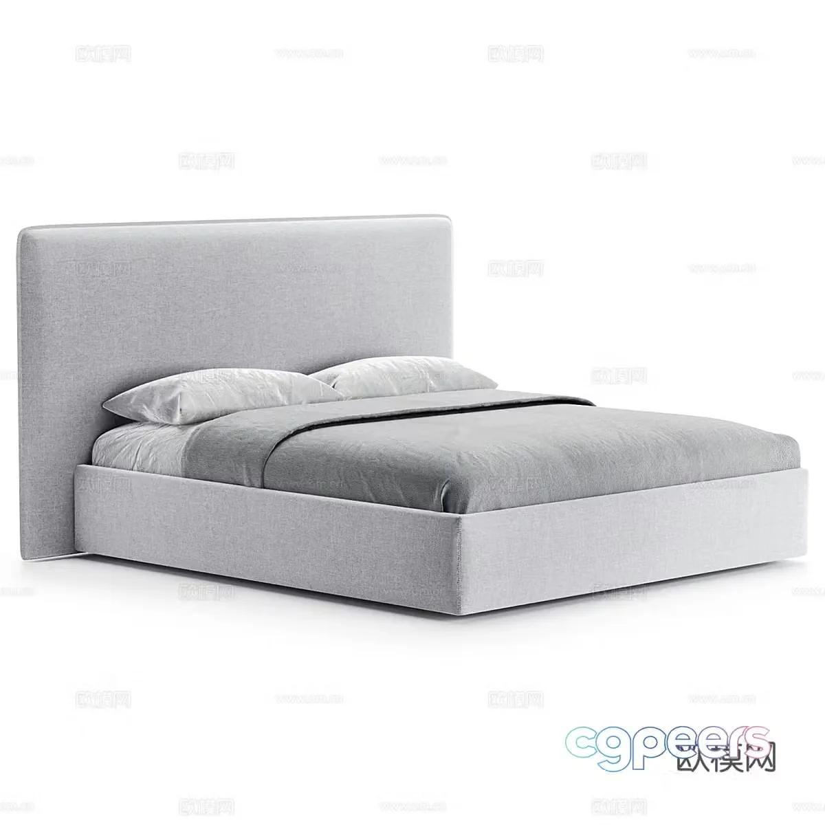 Double bed 3d model