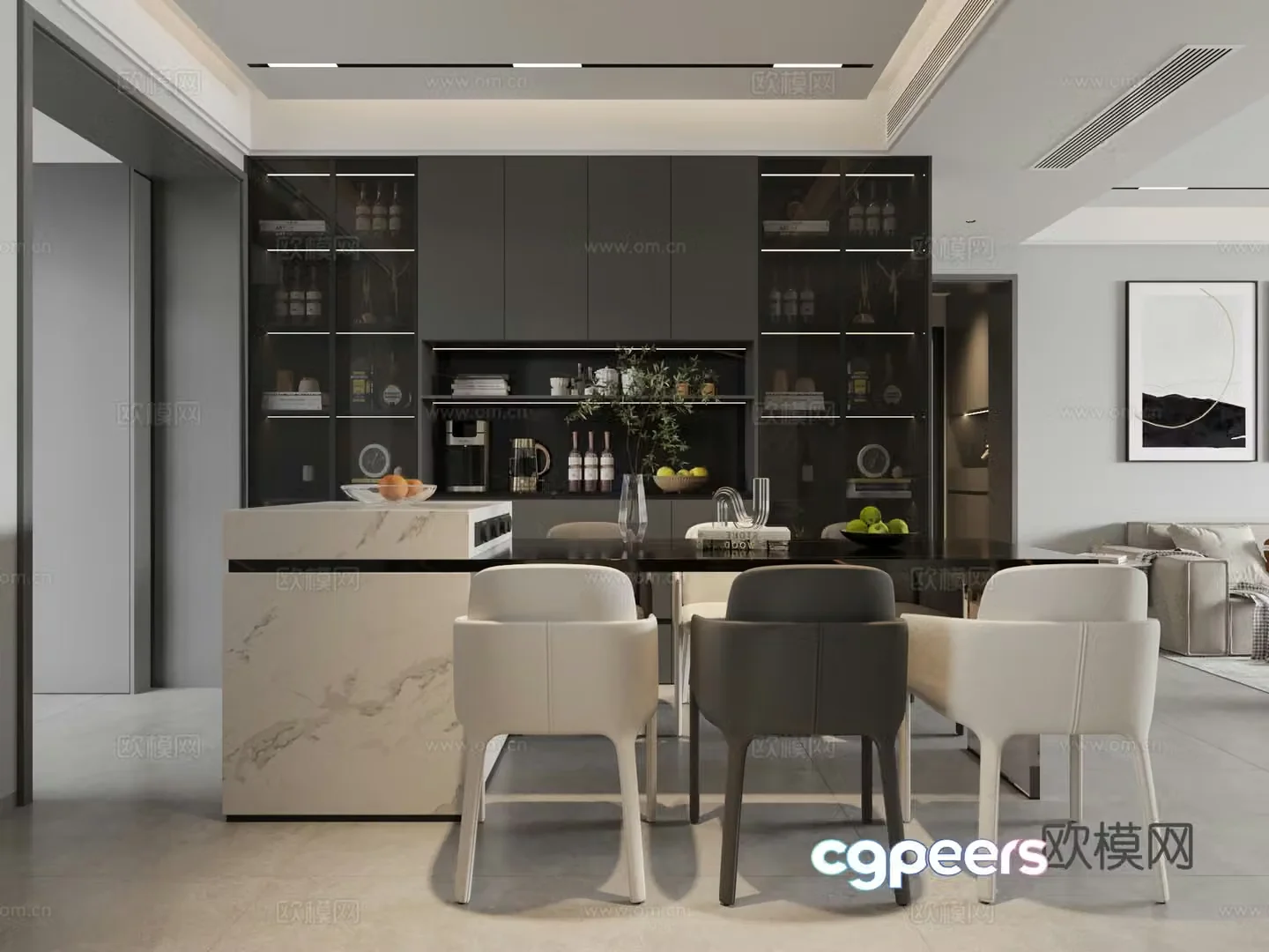 Modern Nakajima Restaurant 3D Model