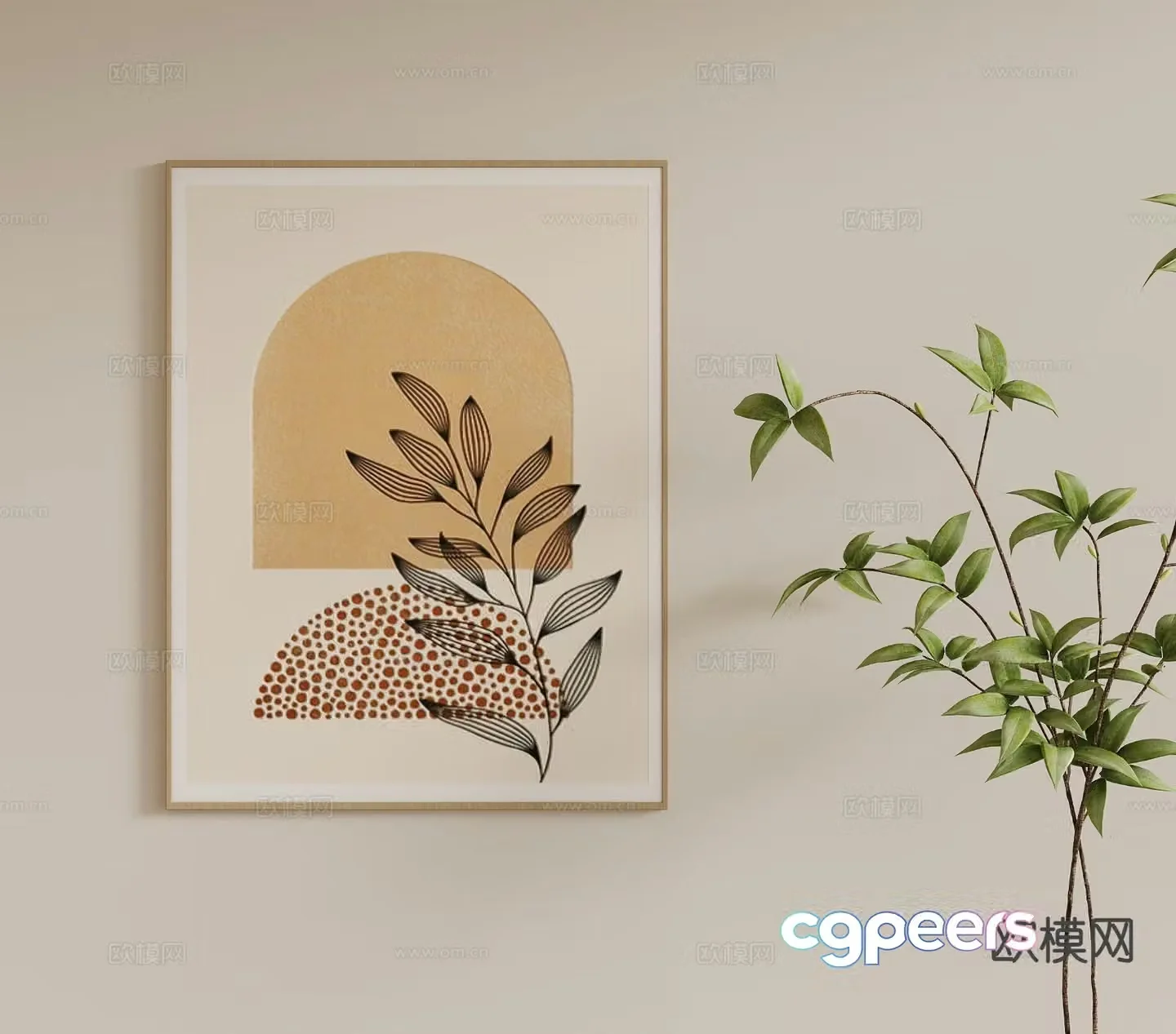 Decorative painting art painting hanging painting 3d model