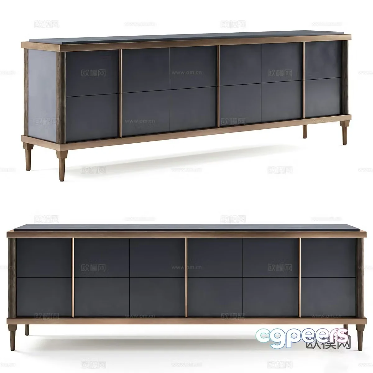 TV cabinet decorative cabinet low cabinet side cabinet storage cabinet light luxury TV cabinet medieval 3D model