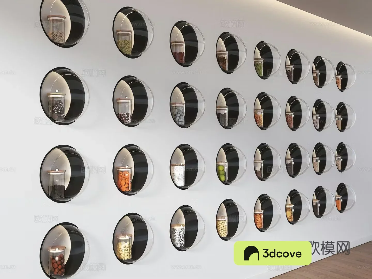 Modern display wall Food seed background wall Modern stone food display wall Raw material display wall
