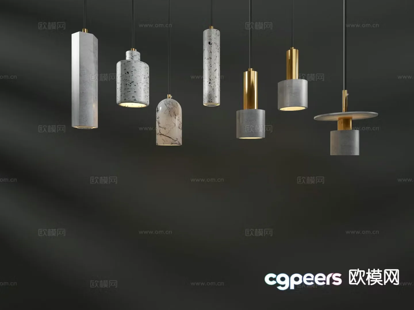 Nordic chandelier 3d model