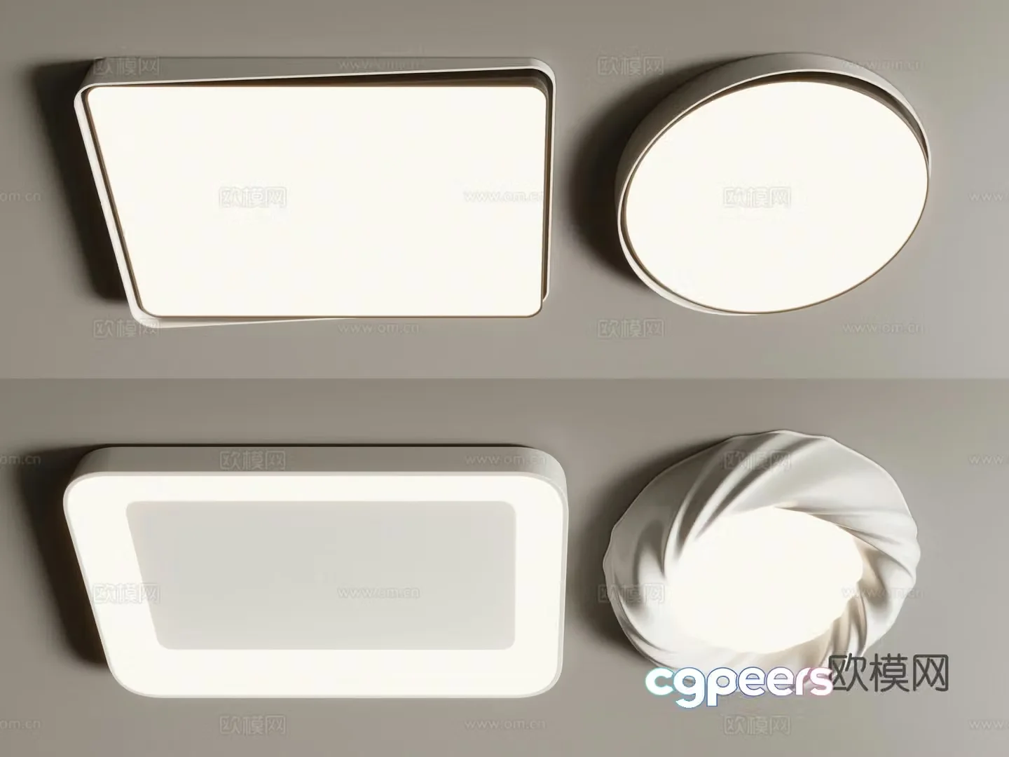 Modern ceiling light 3d model