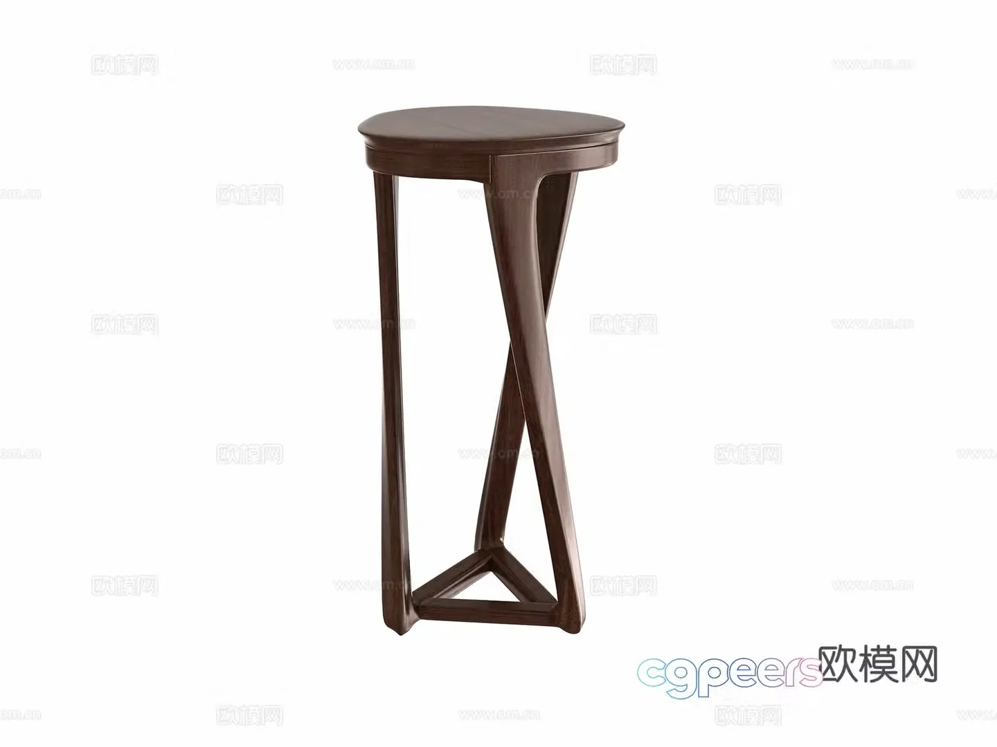 New Chinese style flower stand flower table round table 3D model