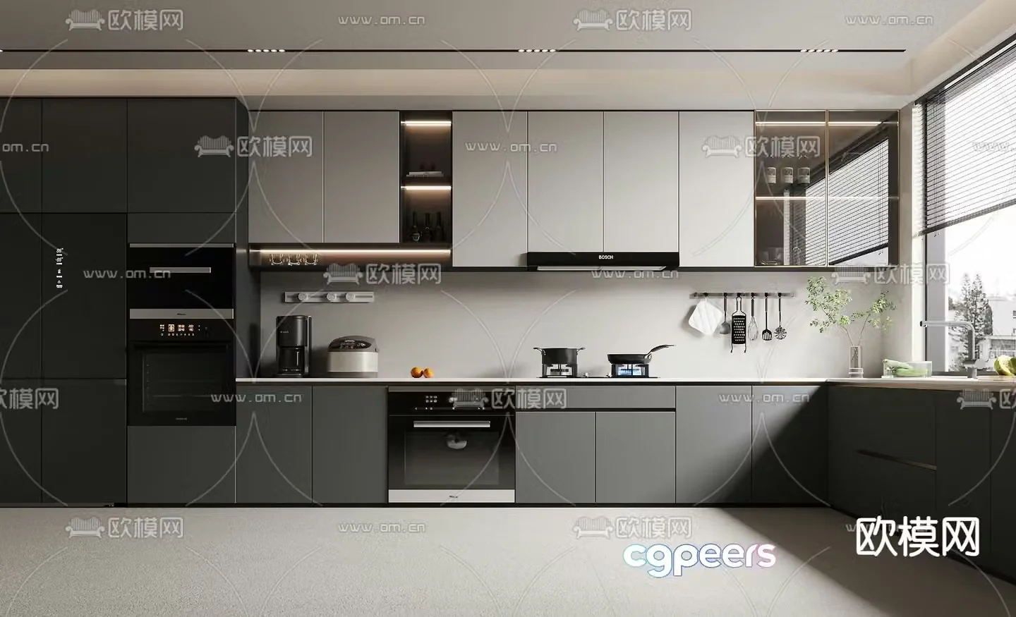 Modern kitchen 3d model
