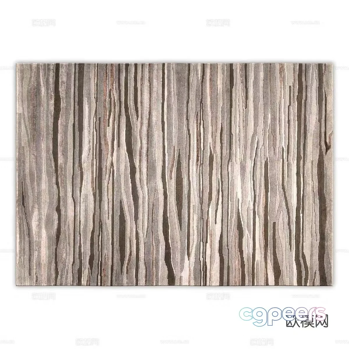 Modern carpet square rug 3d model