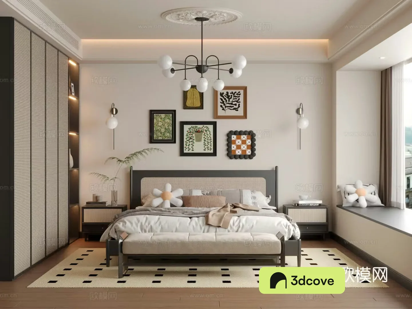 French retro bedroom