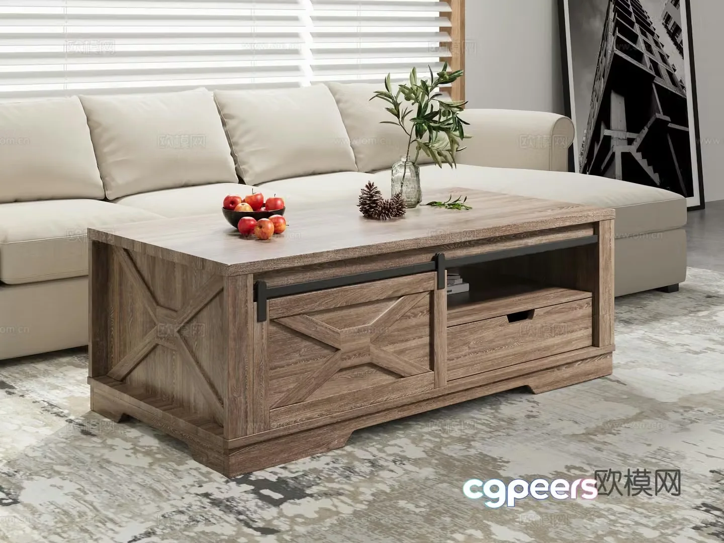 American coffee table 3d model