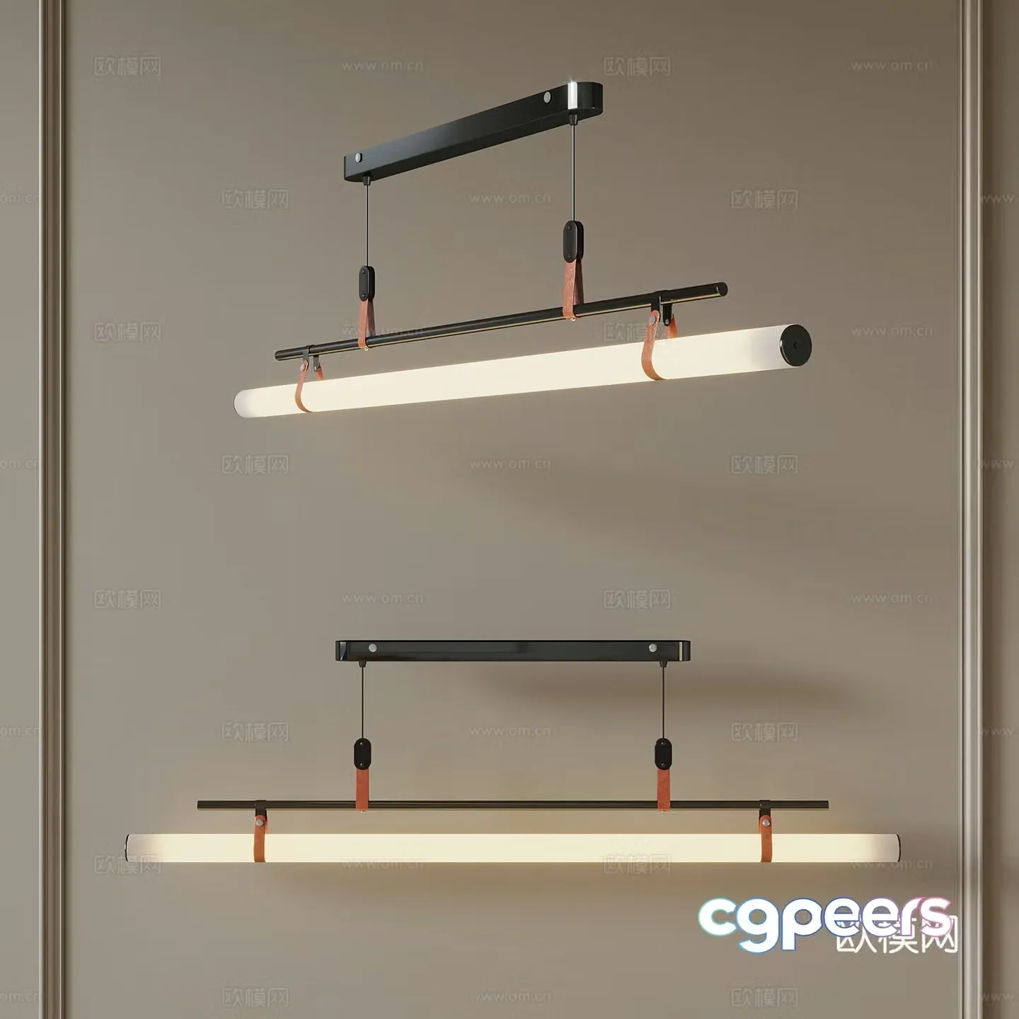 Modern Chandeliers Long Chandeliers Restaurant Chandeliers 3D Model