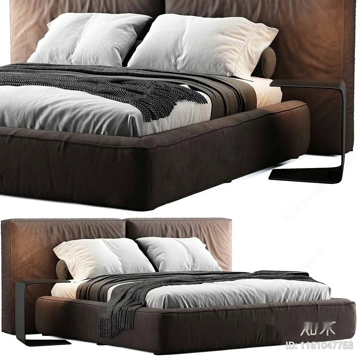 Modern Bed Frame 3D Model – 13489 – CORONA Render