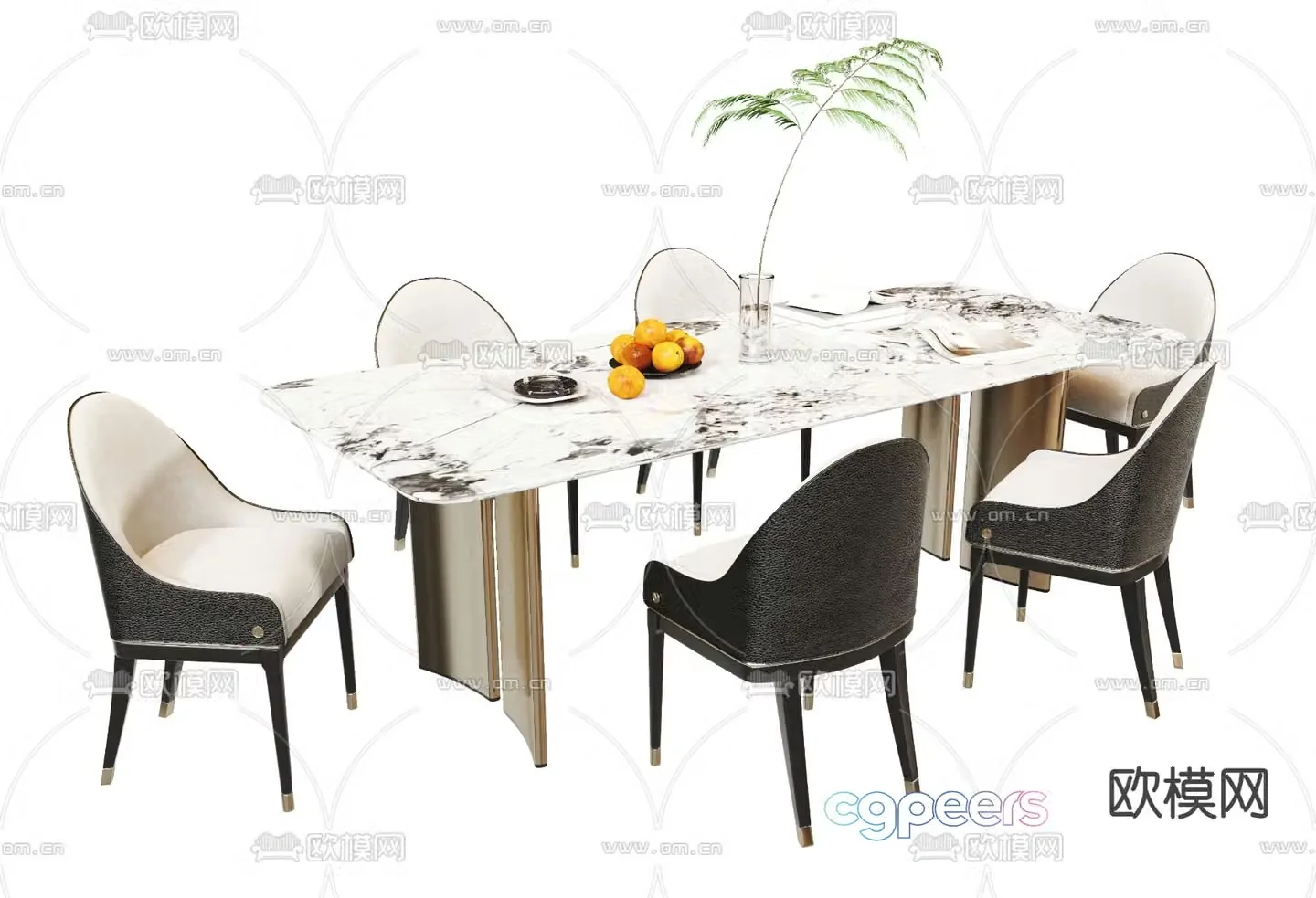 MISSANA bar dining table and chairs 3d model