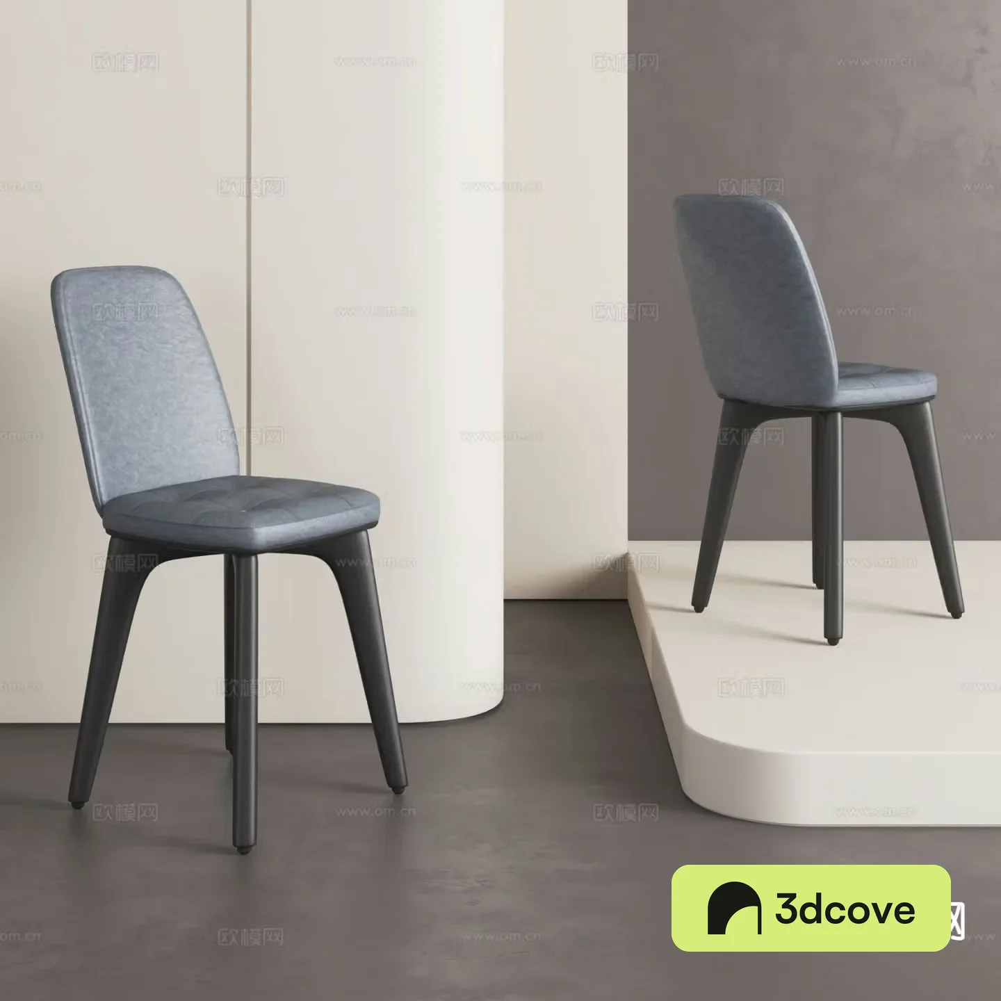Italian dining chair single chair leather chair
