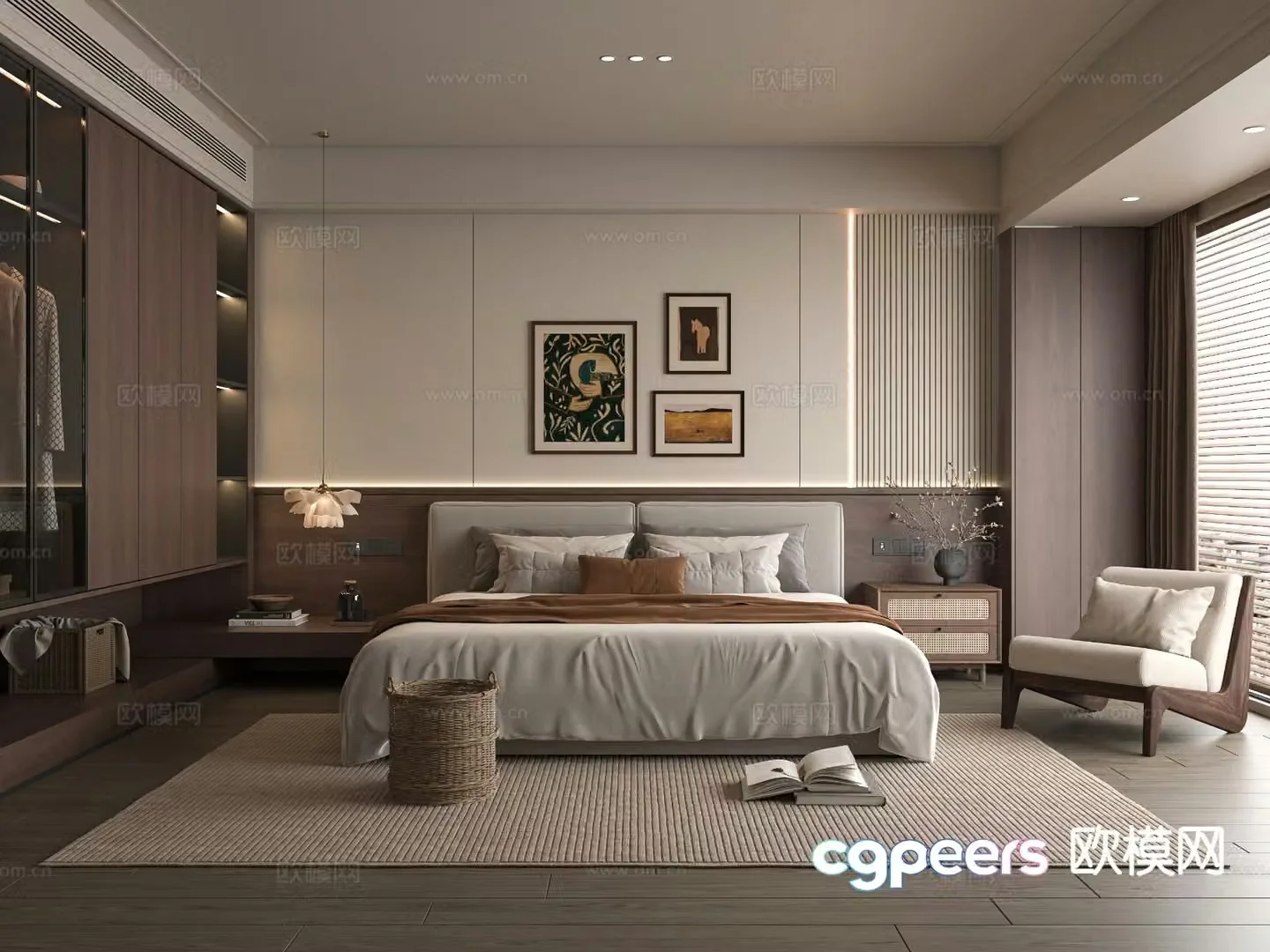 Medieval style bedroom master bedroom 3d model