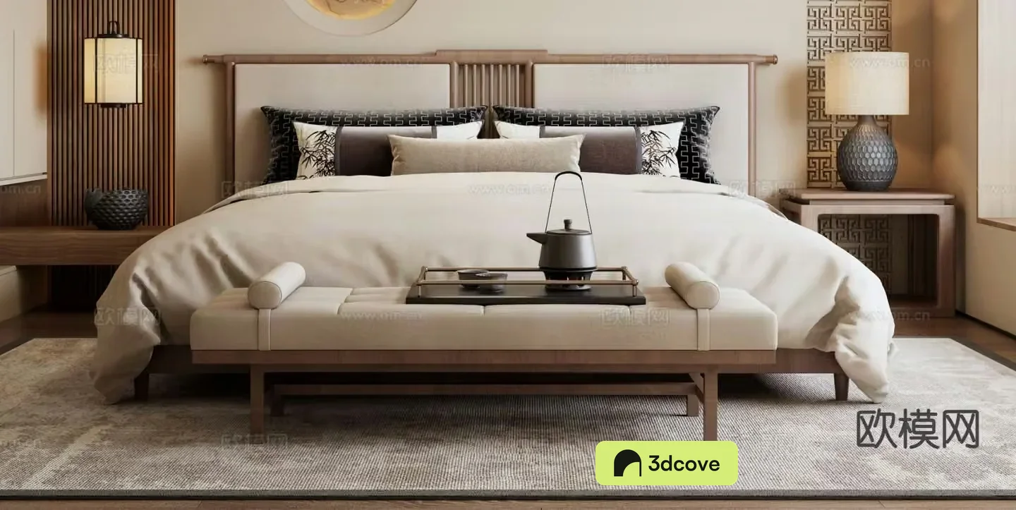 New Chinese style double bed