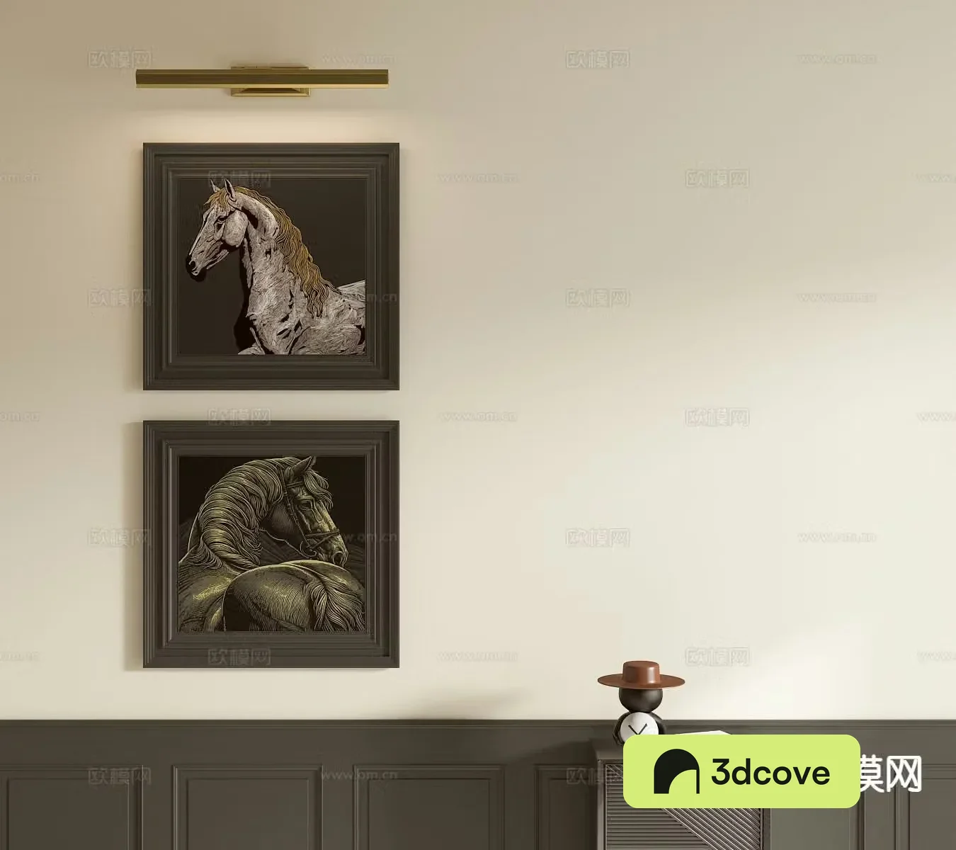 Medieval style decorative painting horse hanging painting