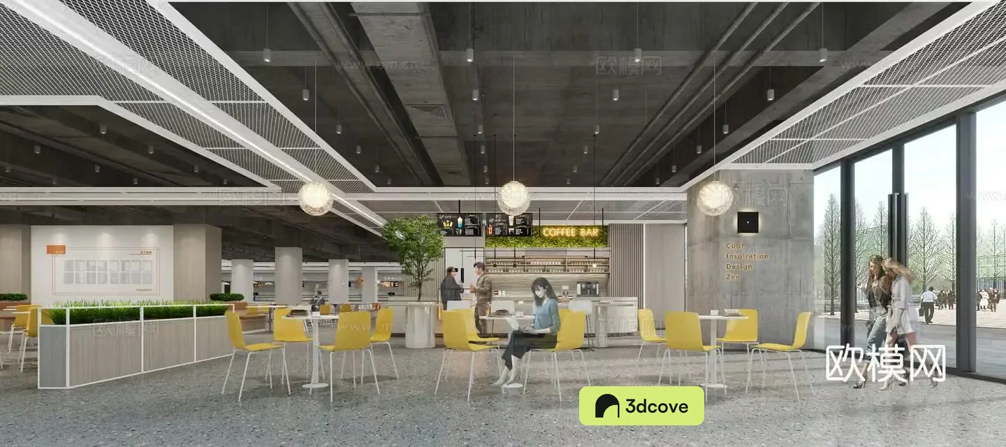Modern water bar area