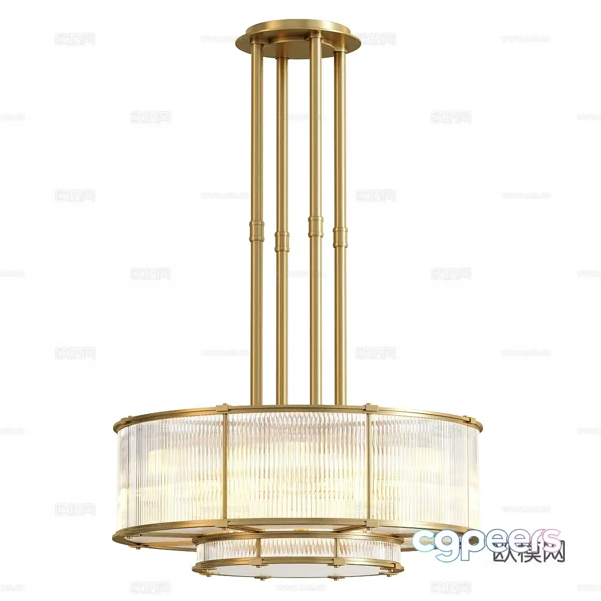 New Chinese light luxury Ralph Lauren Allen chandelier 3d model