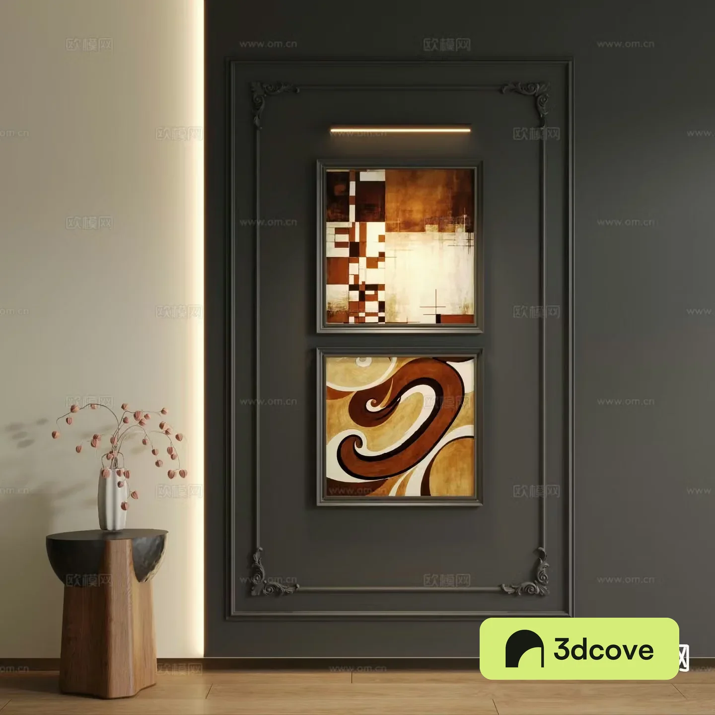 Medieval style decorative painting abstract painting