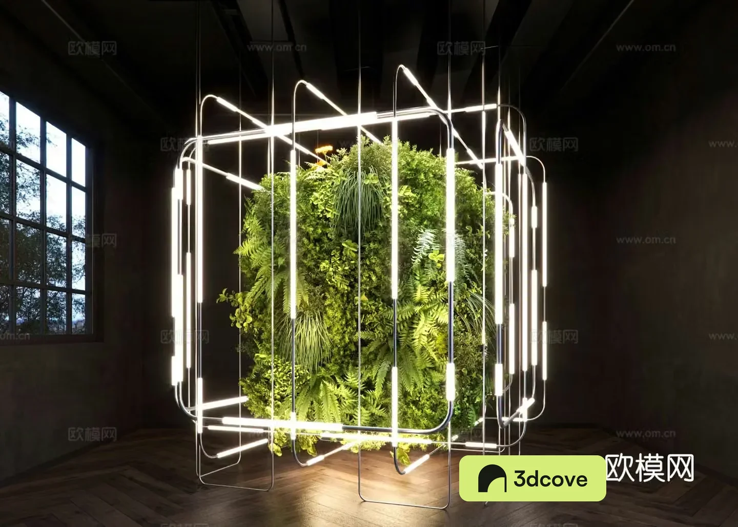 Modern interior installation plant landscaping