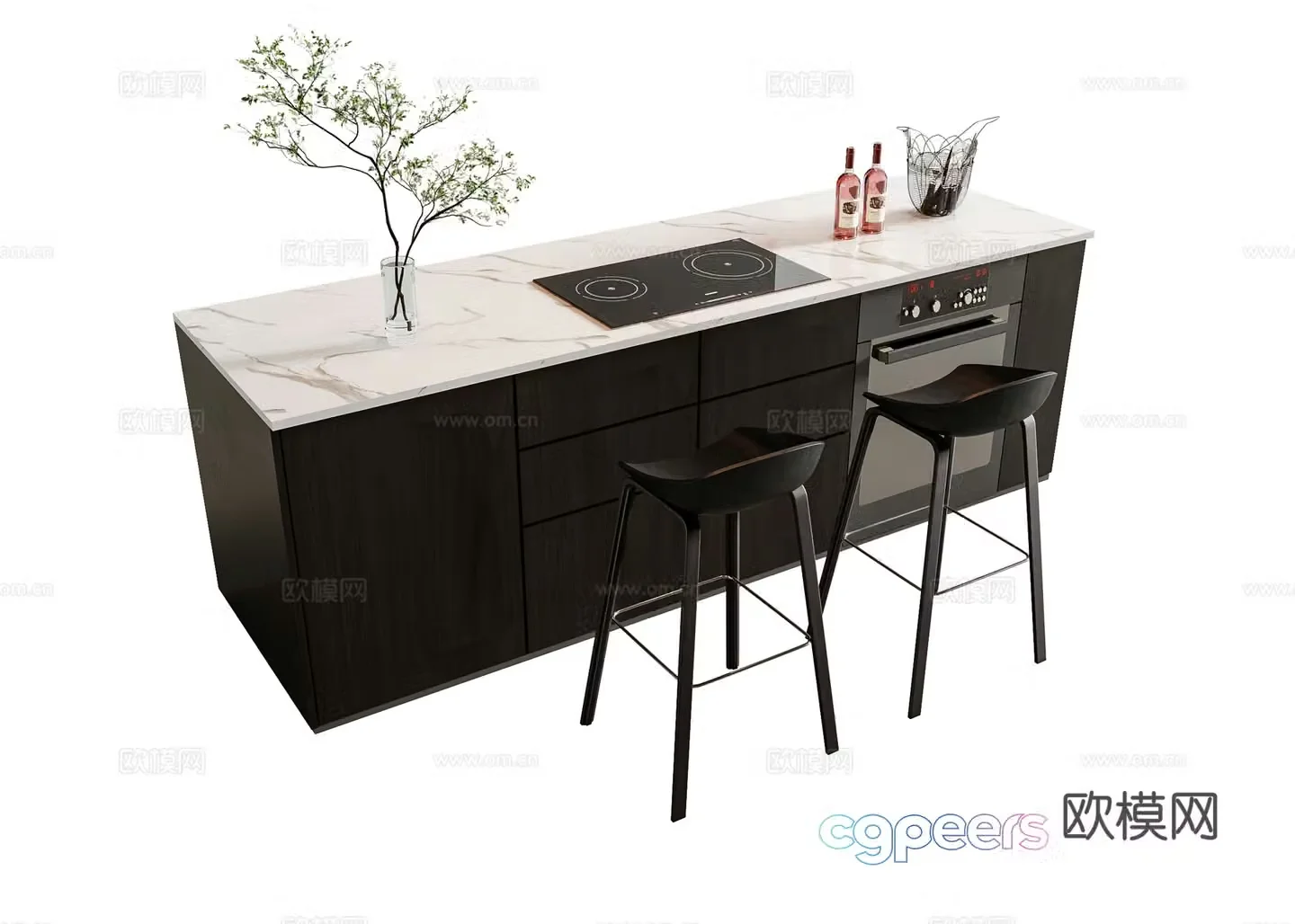 Modern bar 3d model