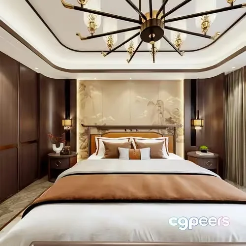Cozy Bedroom 3D Model – 17982 – VRAY Render