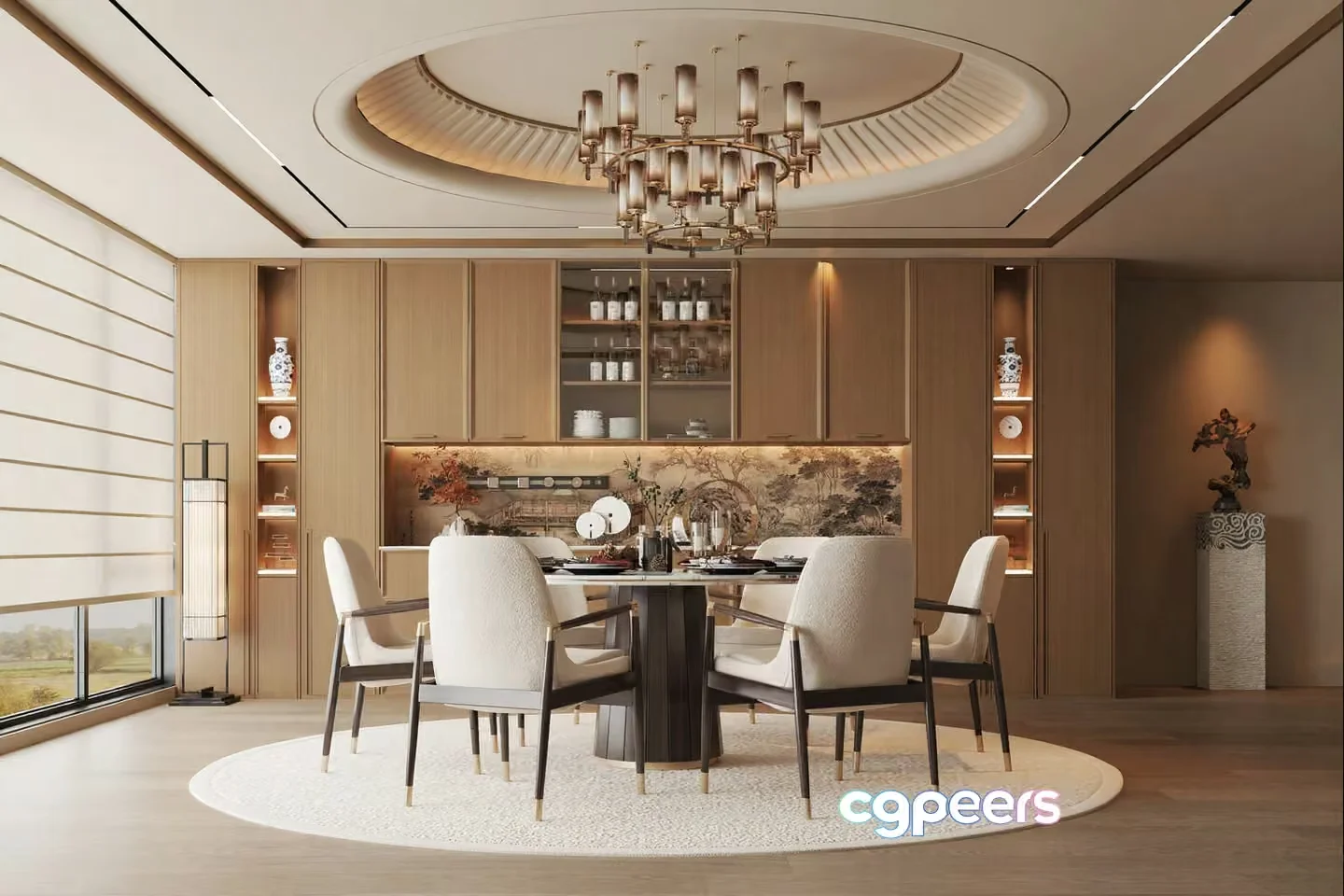Modern Dining Room 3D Model – 2616 – VRAY Render