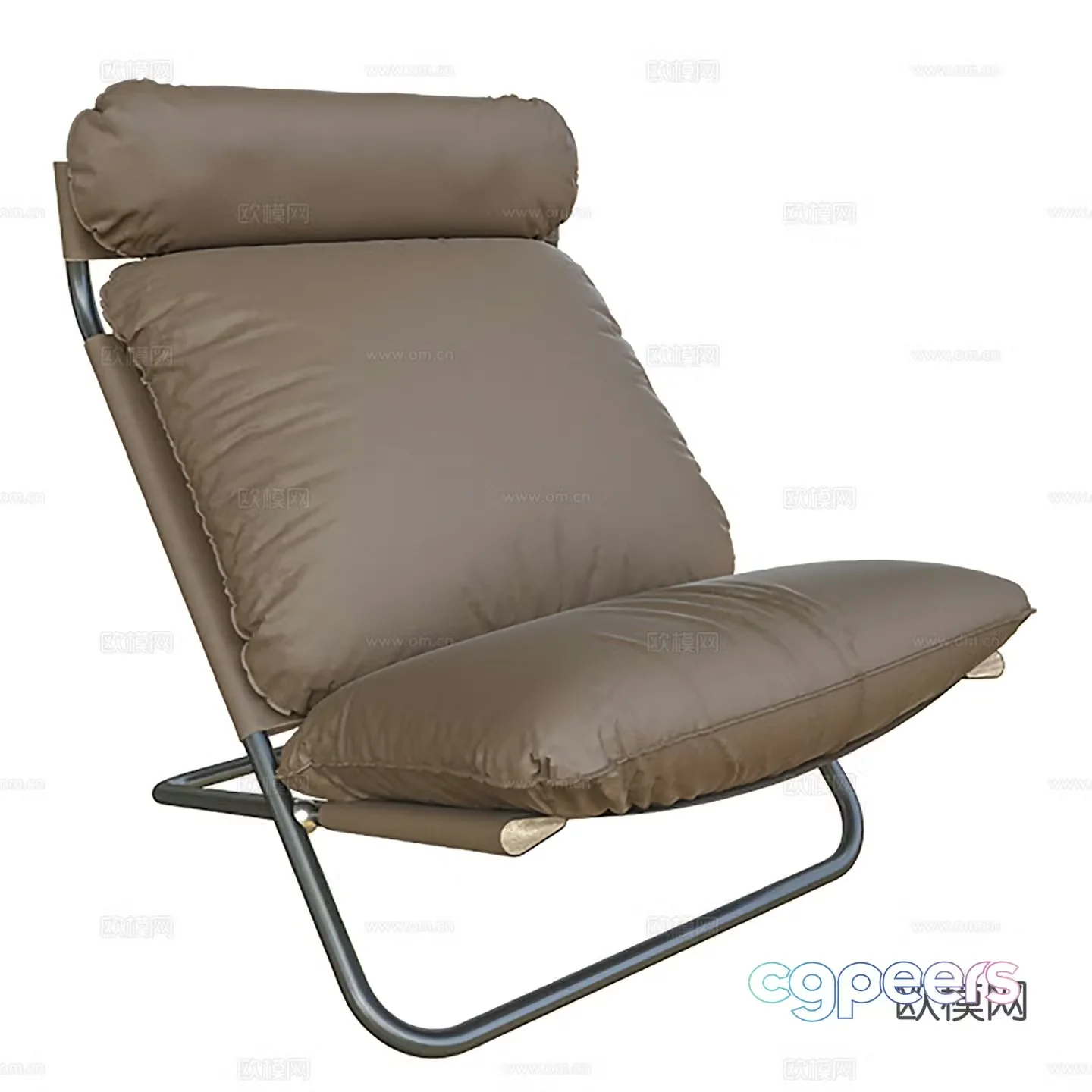 Modern lounge chair Indoor lounge chair Leather chair 3d model
