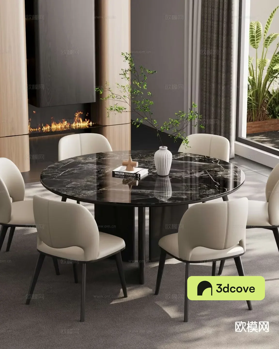 Italian dining table and chairs round dining table