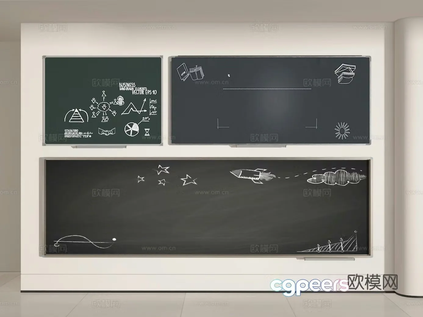 Blackboard 3d model