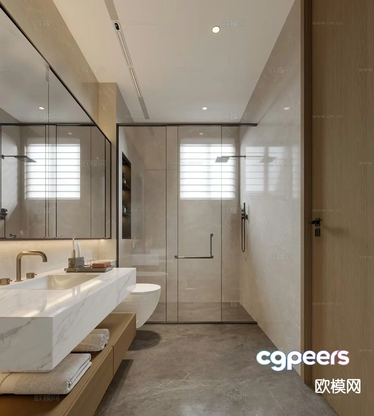 Modern bathroom bathroom 3d model