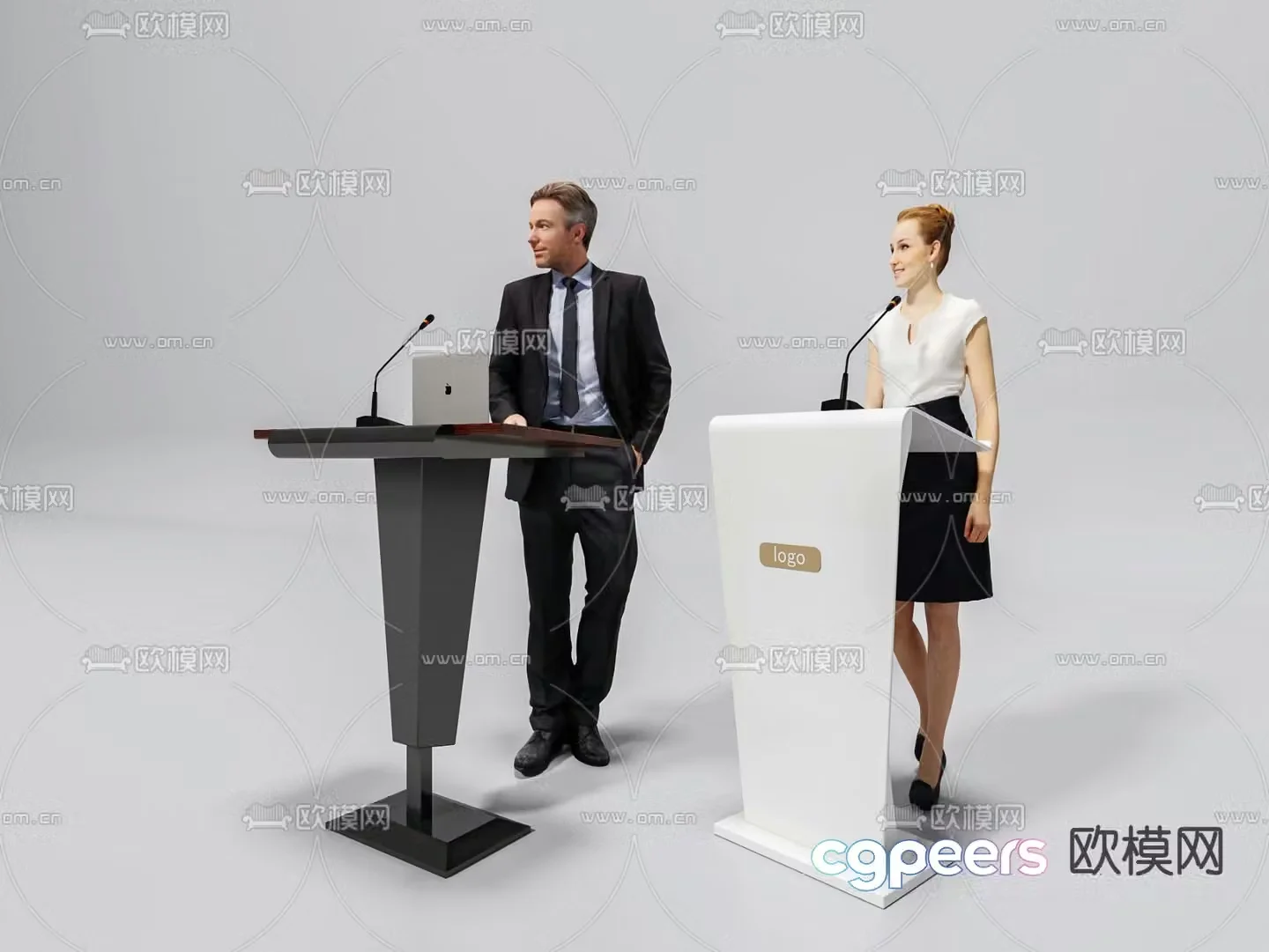 Modern podium 3d model