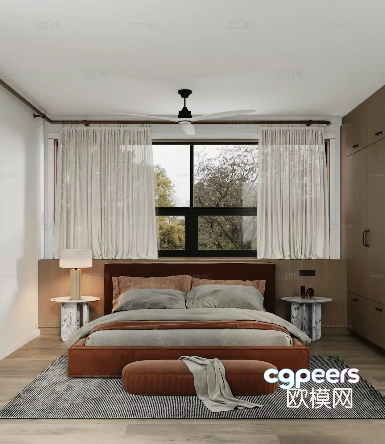 Modern bedroom 3d model