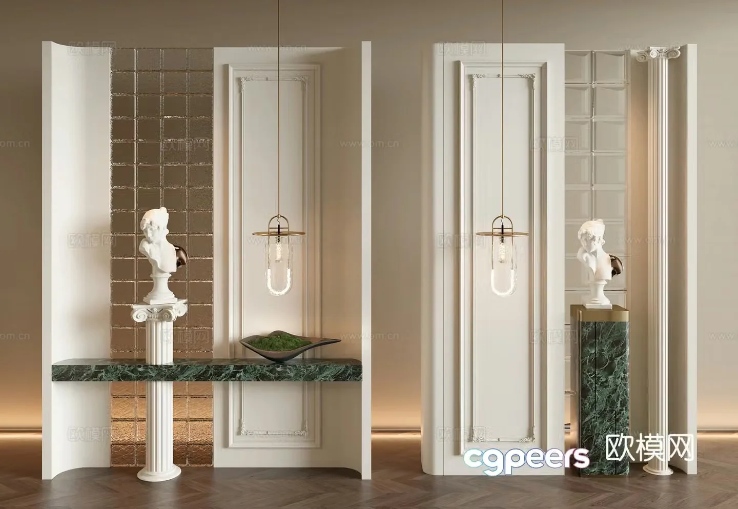 French entrance partition 3D model
