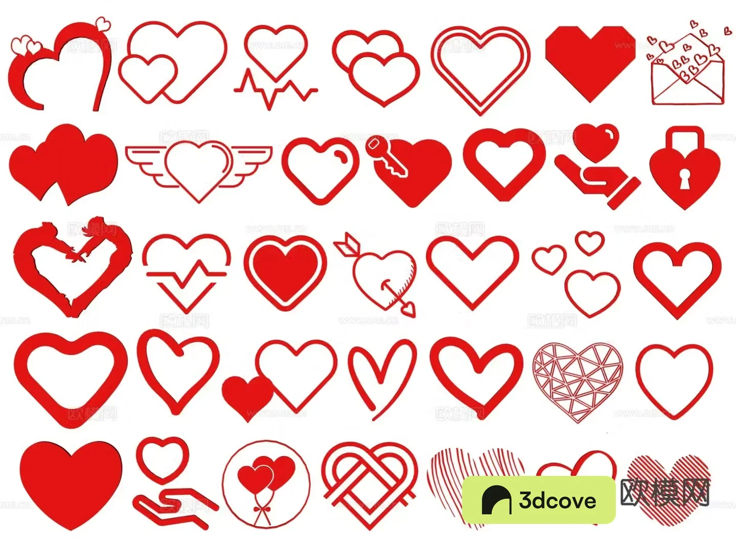 Heart-shaped sketch love silhouette wall decoration wall sticker