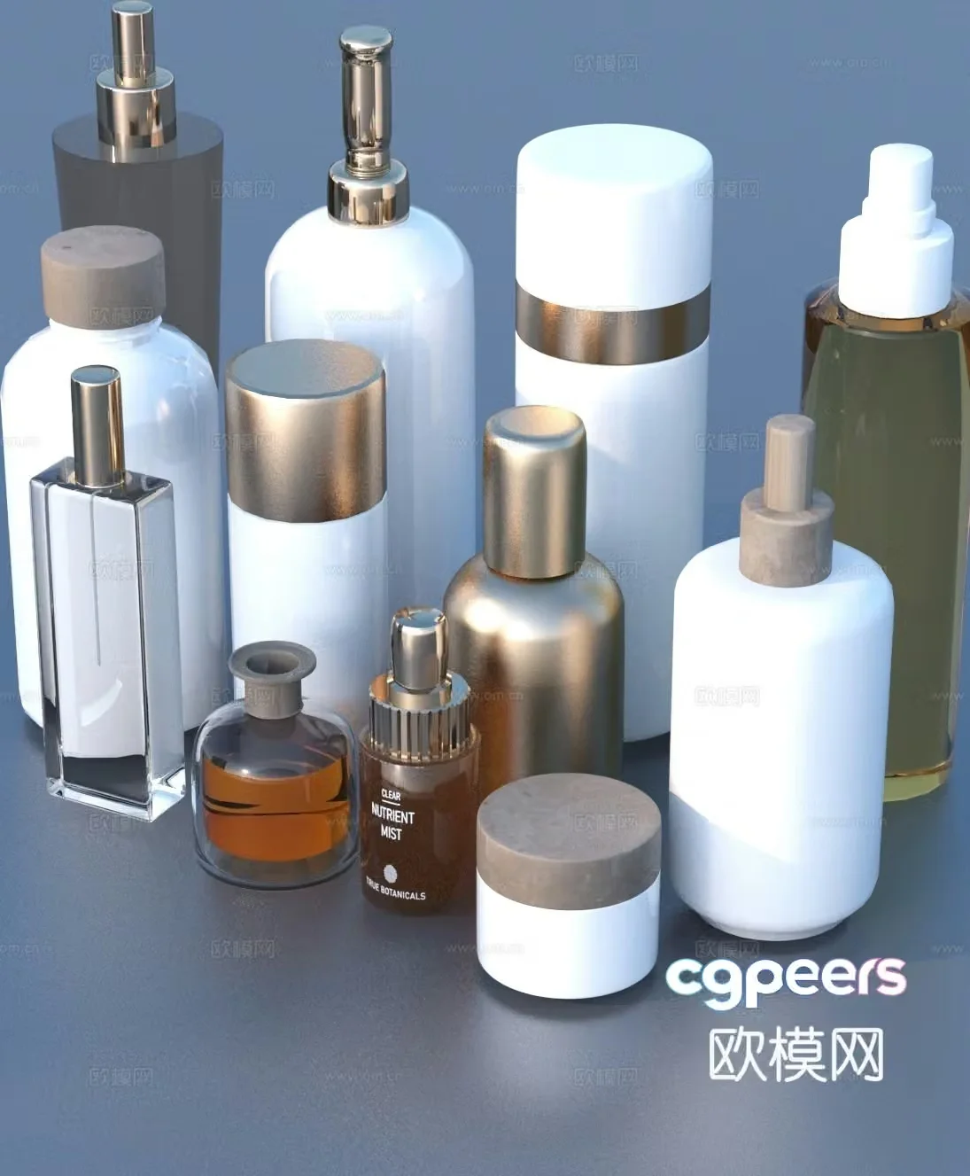 Shower gel Perfume Cosmetics Daily necessities 3D model