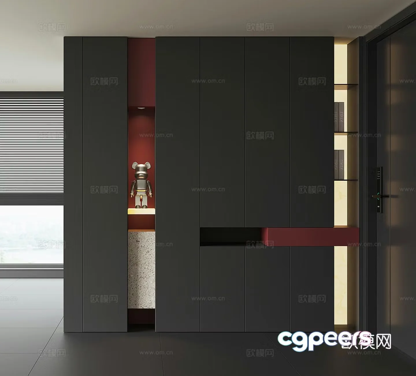 Modern entrance entrance 3D model