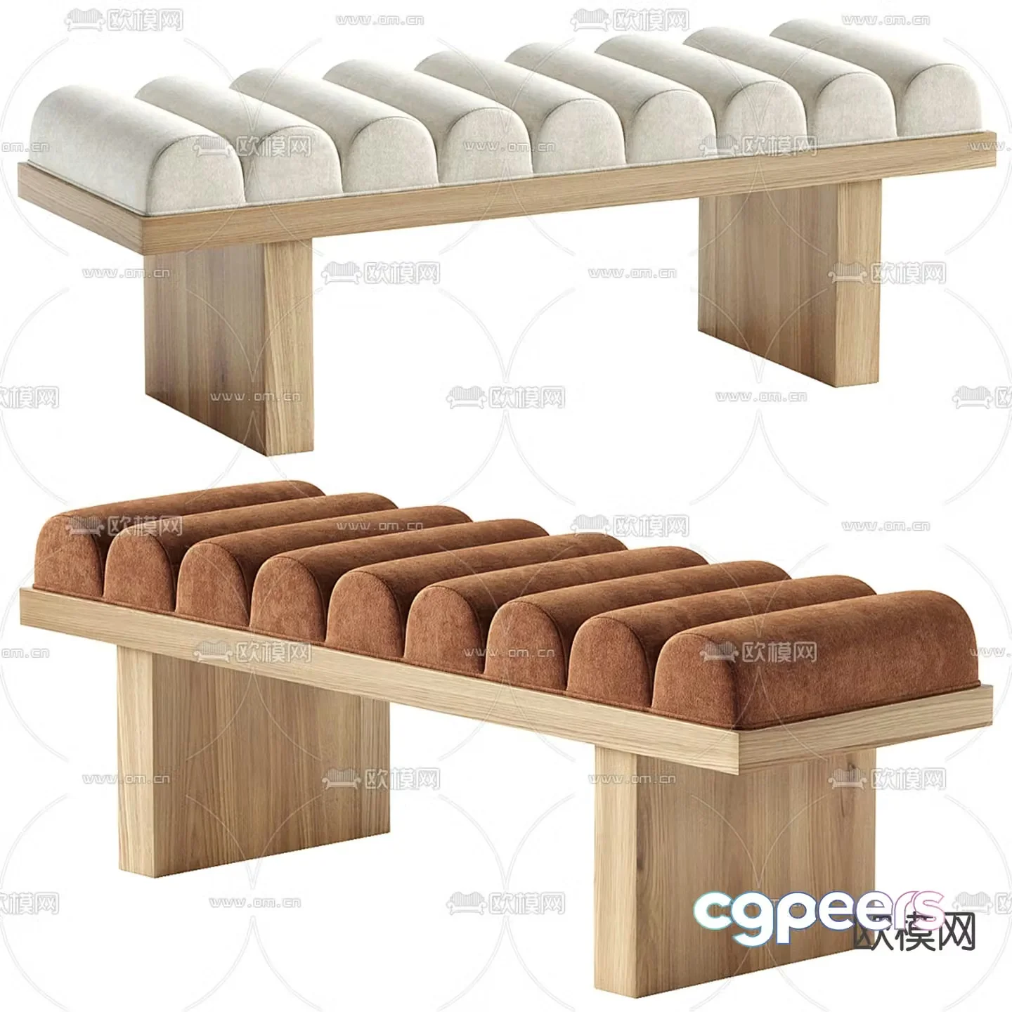 wabi-sabi stool bench sofa stool 3d model