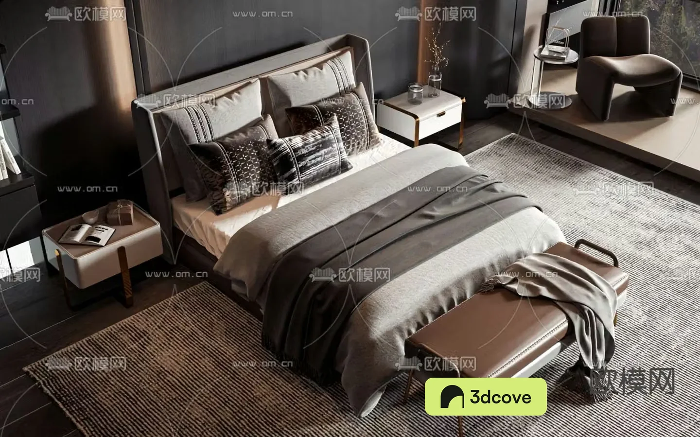 Modern double bed