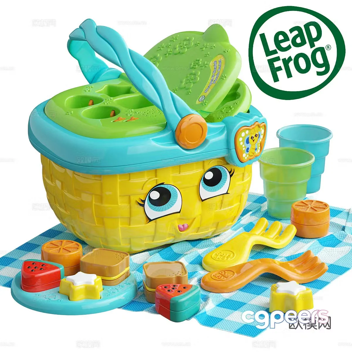 Children’s educational toys picnic basket 3d model