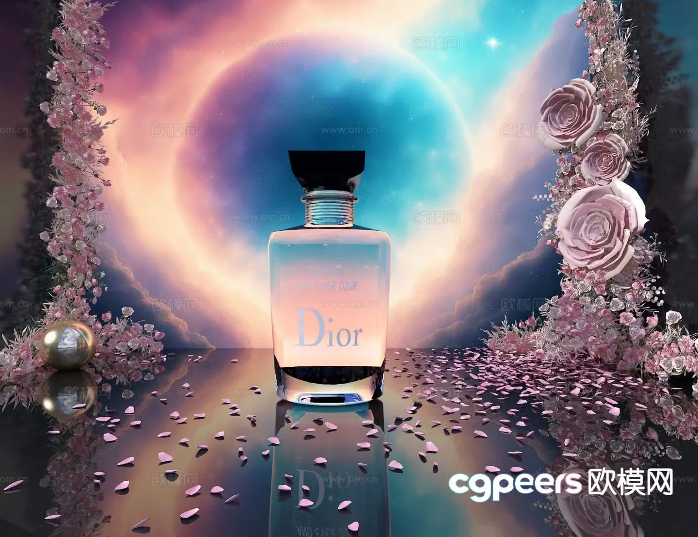 Perfume cosmetics 3d model