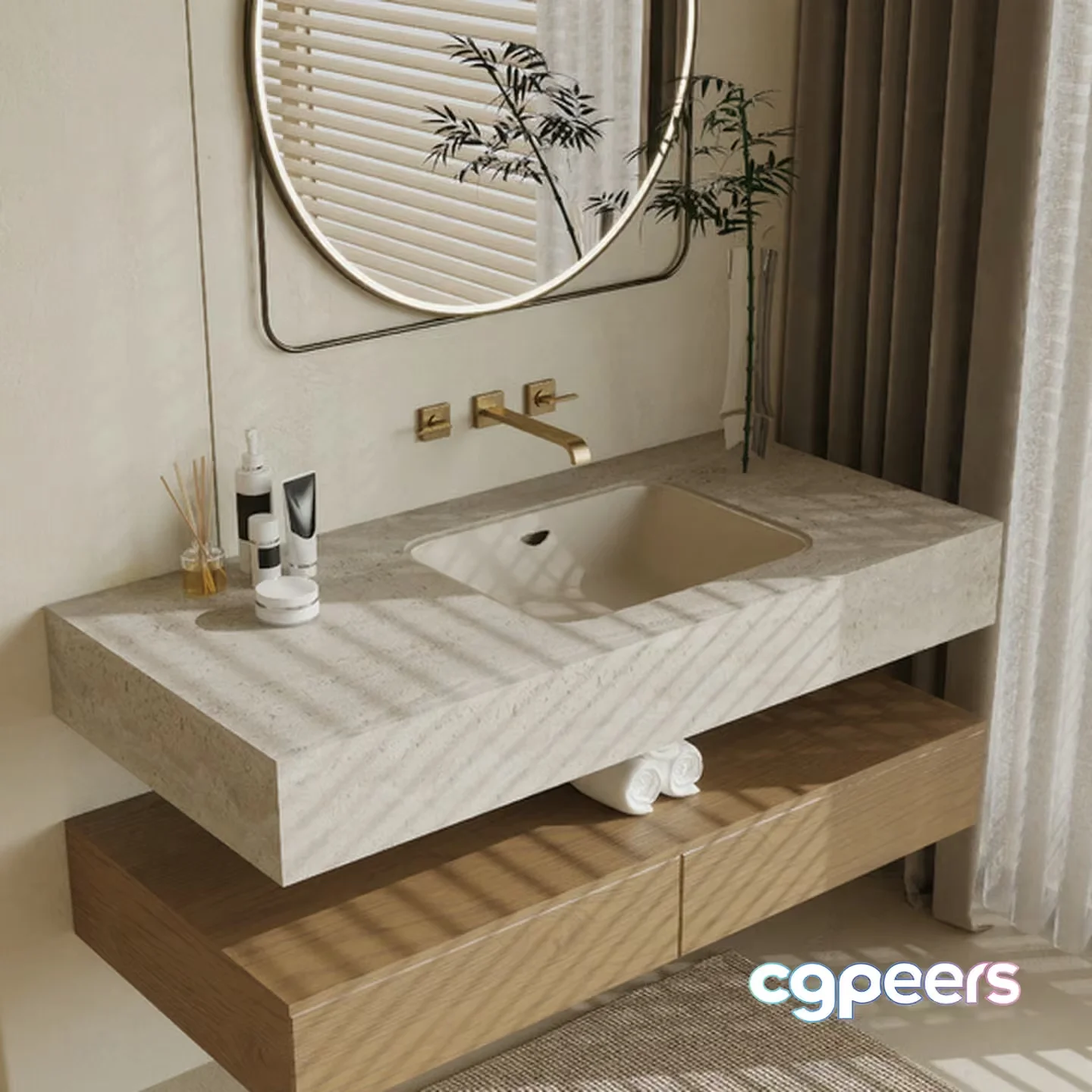 Modern Bathroom Sink 3D Model – 3123 – VRAY Render