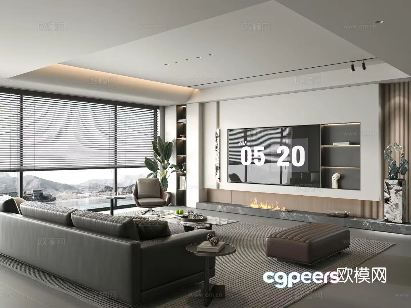 Modern living room 3d model