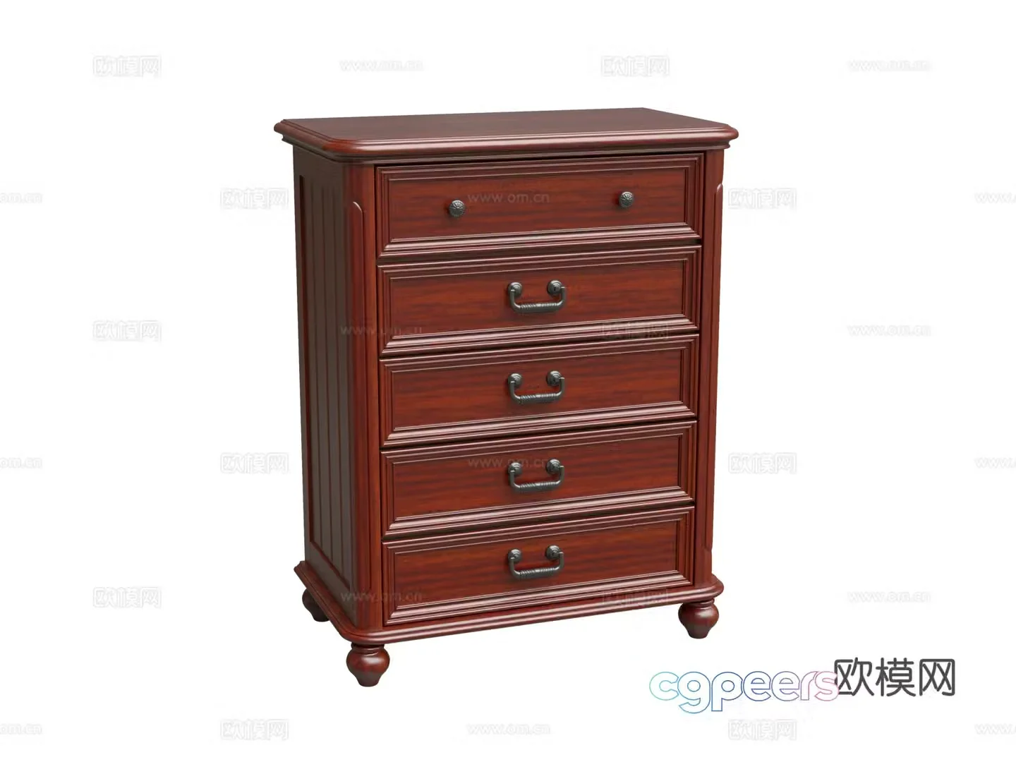 American chest of drawers 3d model