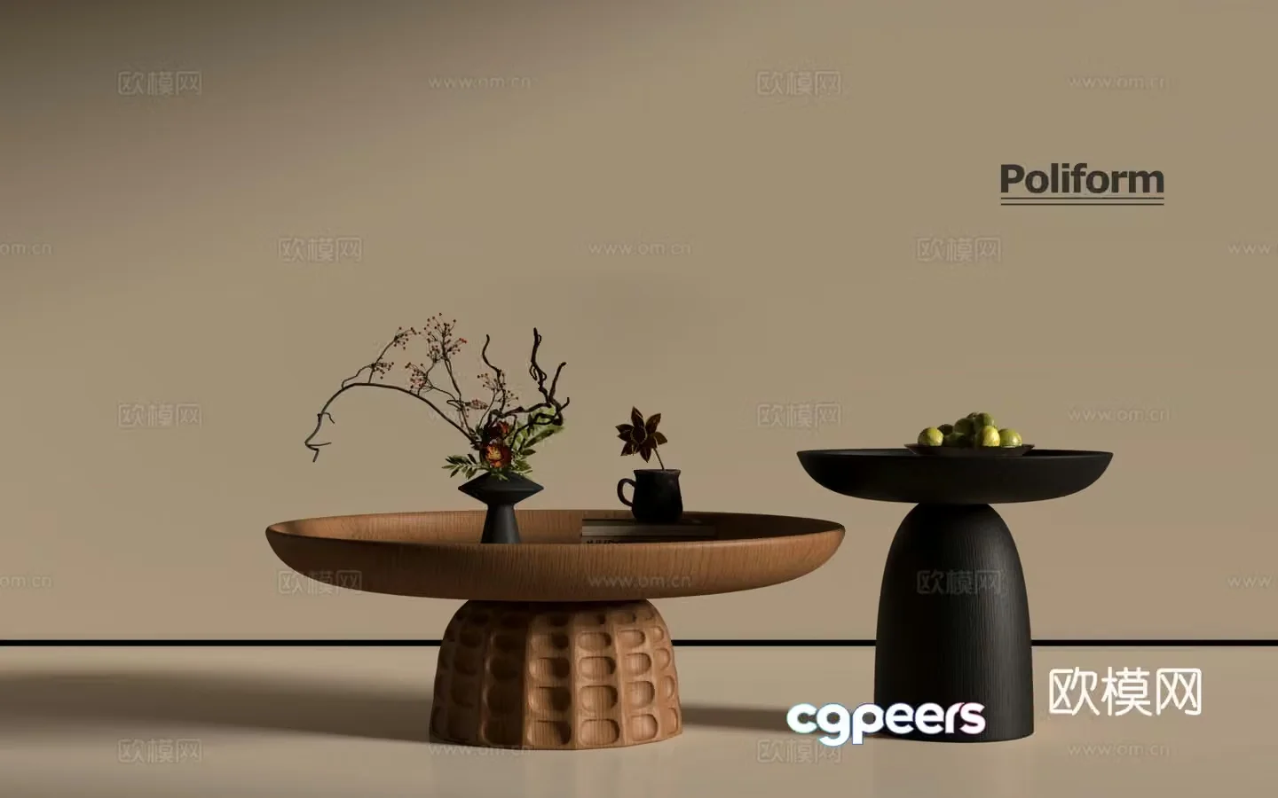 Middle Ages 3D Model of Wasabi Coffee Table