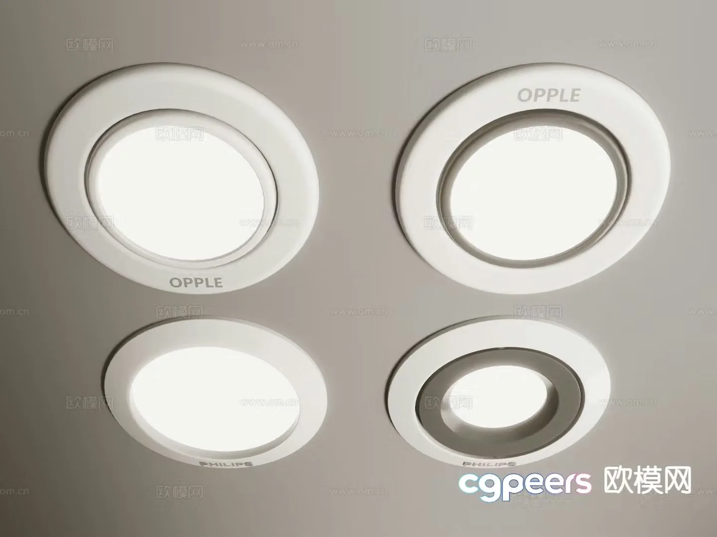 Round downlight spotlight 3d model