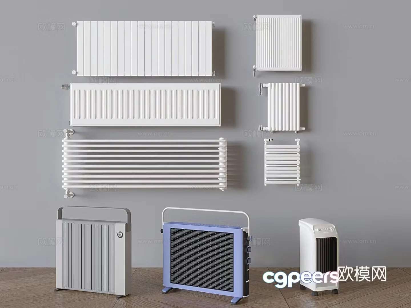 Radiator heating pipe heater radiator 3d model