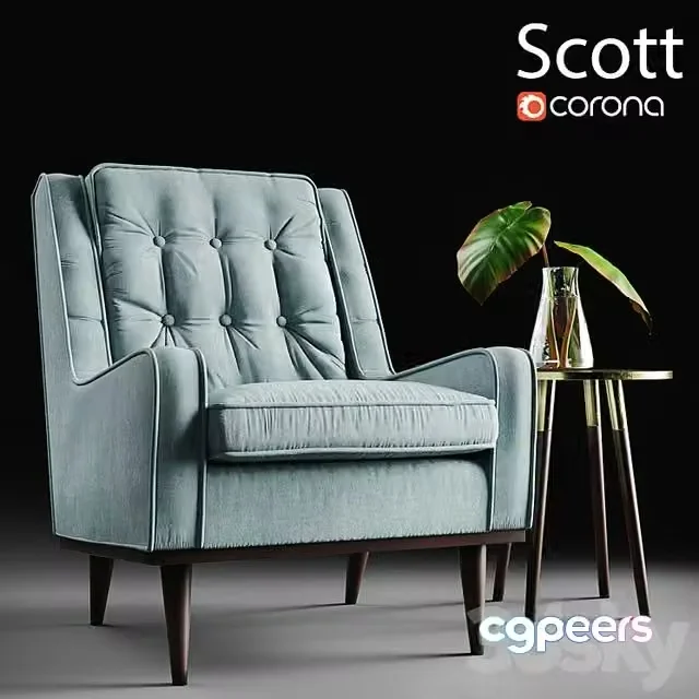 3ds Max Free – Scott armchair