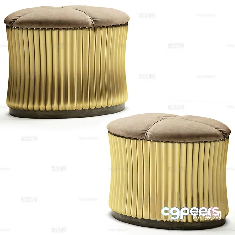 stool soft stool wearing shoes 3d model
