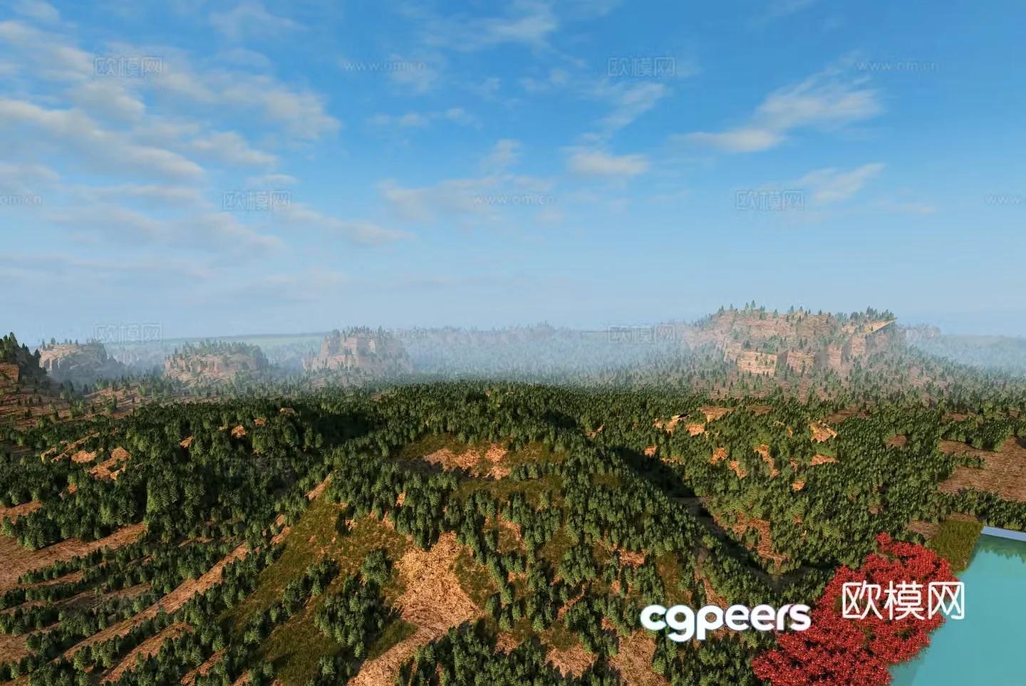 Modern mountain 3d model